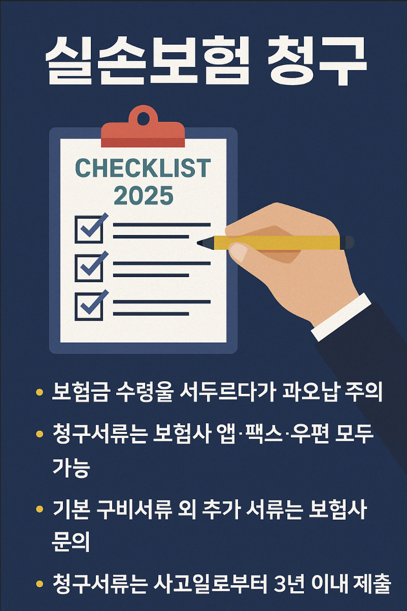 2025년 실손보험 청구 체크리스트 이미지