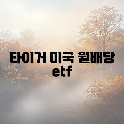 타이거 미국 월배당 etf
