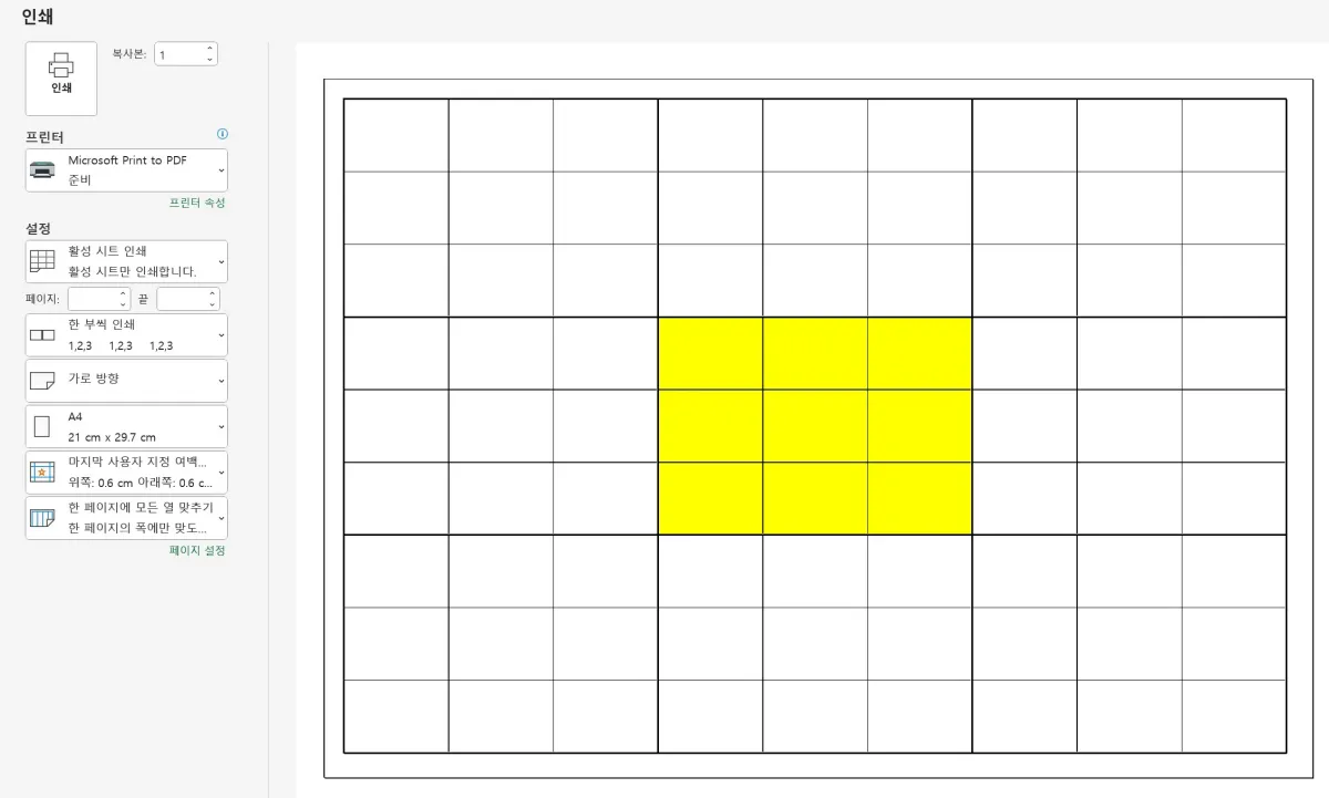 엑셀을-이용해서-직접-만든-계획표의-틀