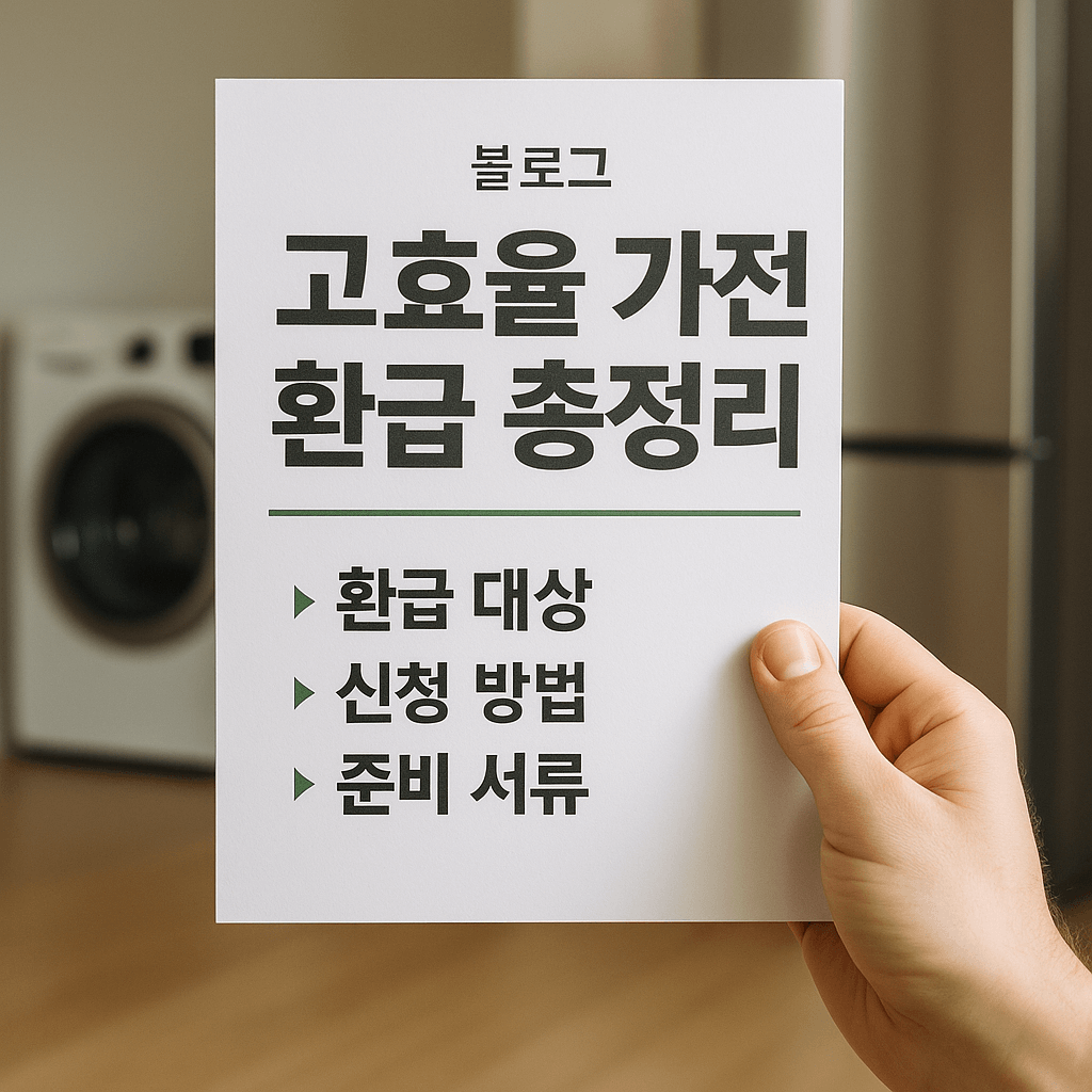 고효율 가전 환급 총정리
