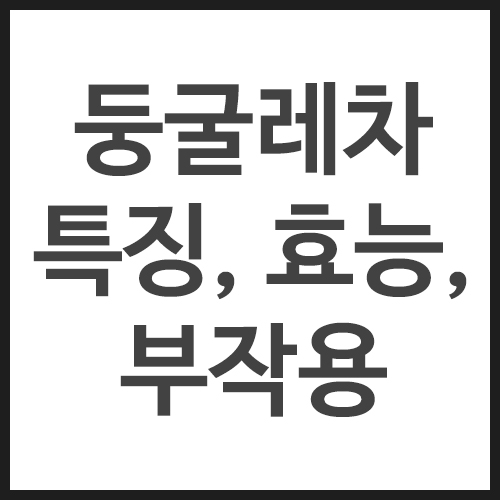 둥굴레차(둥글레차)-특징,-효능,-부작용