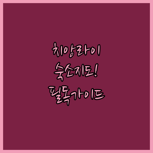 치앙라이 여행 숙소 예약 가이드 위치..