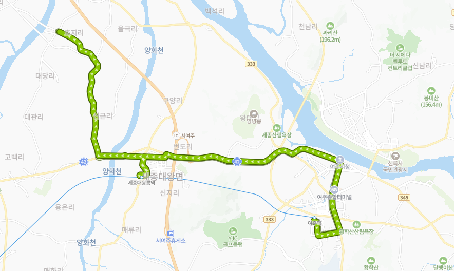 여주-960번-버스-노선-지도