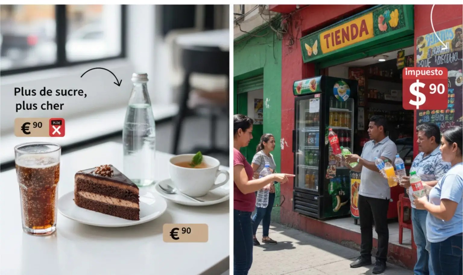 프랑스와 멕시코의 설탕세 시행 이후 음료 가격과 선택 변화