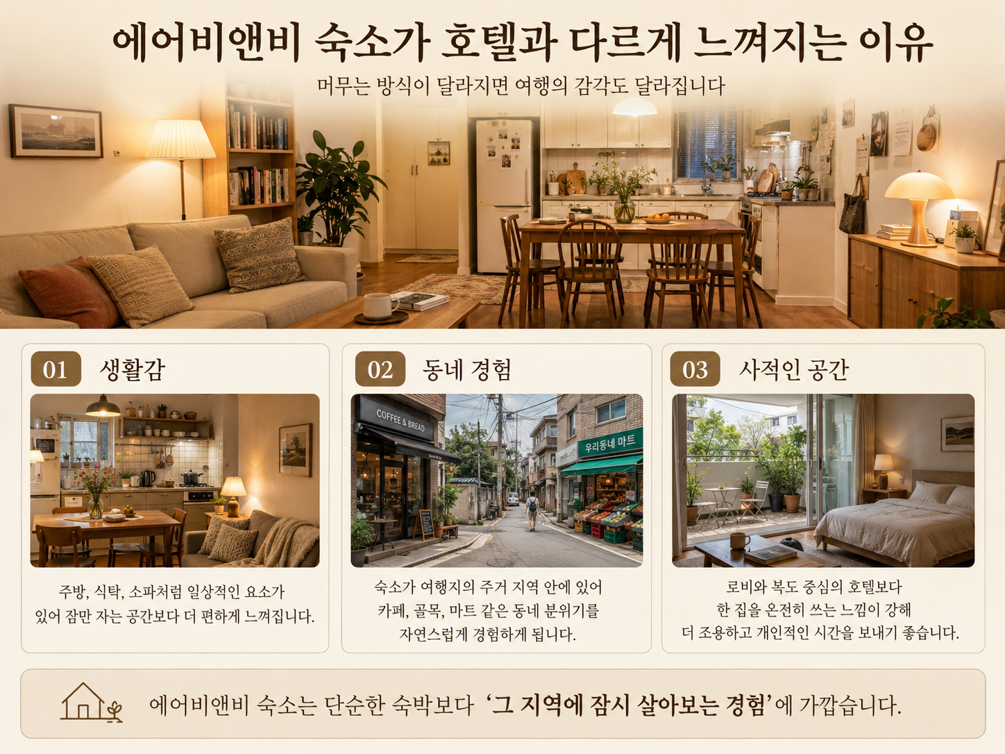 에어비앤비 숙소가 호텔과 다른 이유 이미지