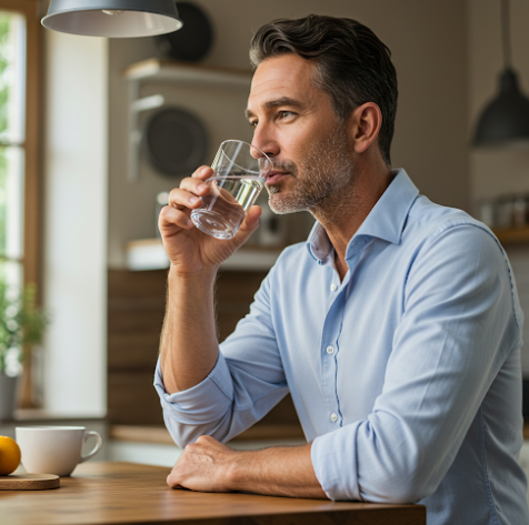 물을 마시는 사람