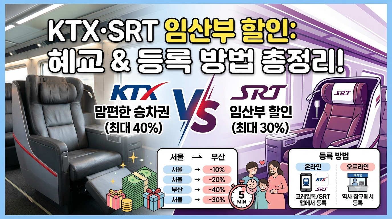 KTX&middot;SRT 할인 등록하는 방법 (온라인 및 오프라인)