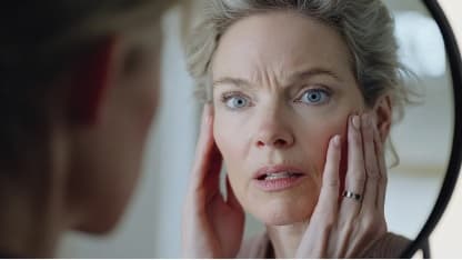 노화현상을 나타내는 사진