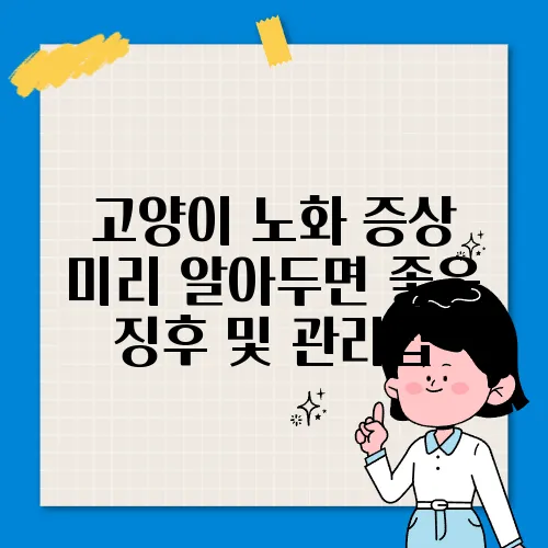 고양이 노화 증상 미리 알아두면 좋은 징후 및 관리법