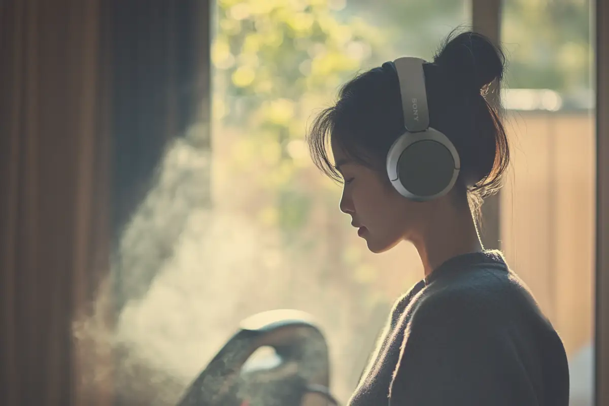 헤드폰끼고-청소하는-30대-한국여자