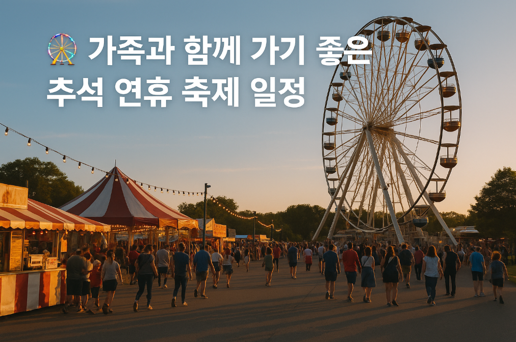 가족과 함께 가기 좋은 추석 연휴 축제 일정