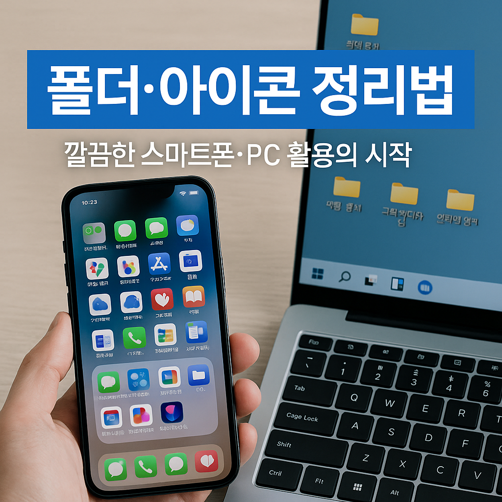 폴더. 아이콘 정리법 - 깔끔한 스마트폰. PC 활용의 시작