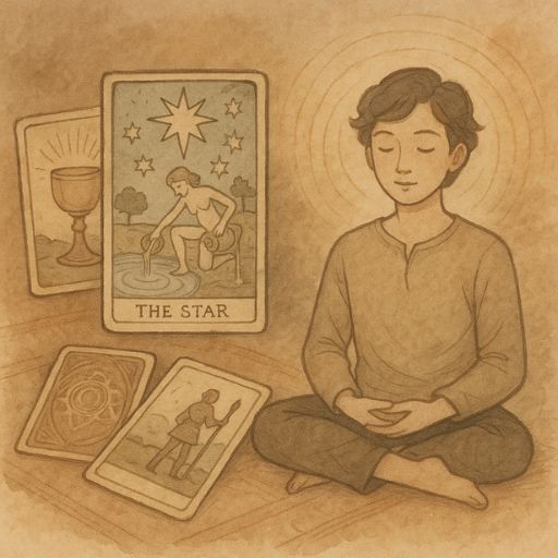 타로를 통한 깊은 자기 성찰과 내면 이해 관련 이미지