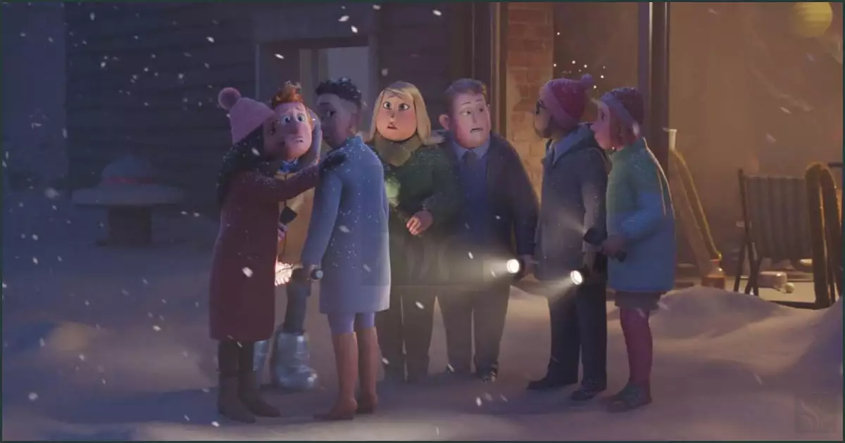 크리스마스 전날 외출을 준비하는 부모님들