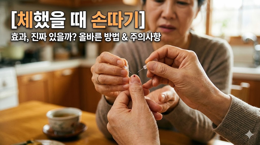 체했을때 손따기