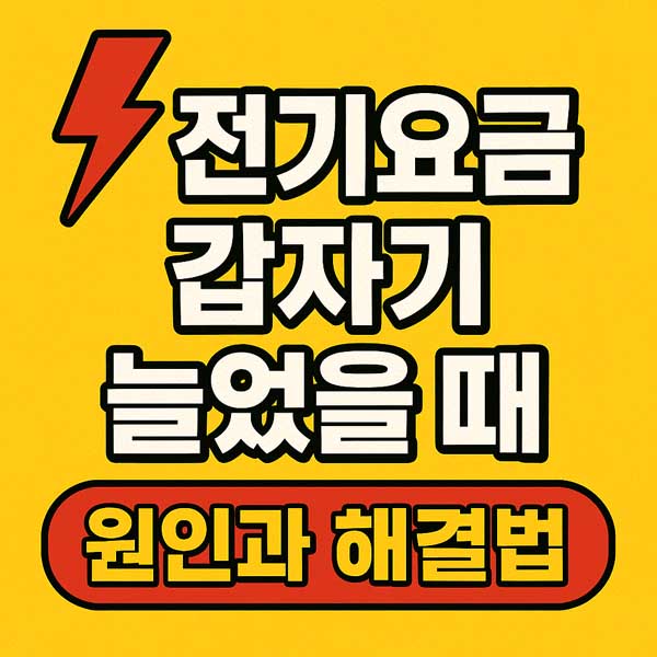 전기요금 갑자기 늘었을 때