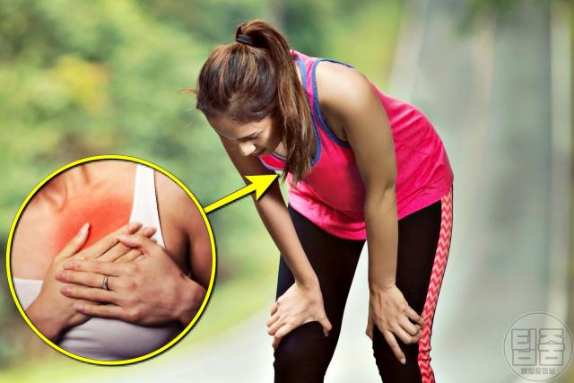 여자 심장마비 전조증상,숨가쁜 증상,팁줌