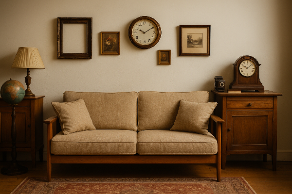 빈티지 소품으로 감각적인 홈 스타일링한 사진