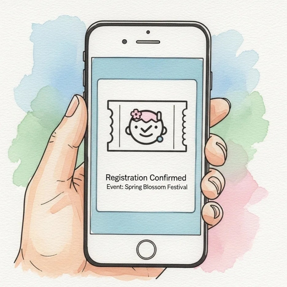 스마트폰 화면에 나타난 메가쇼 사전등록 확인증