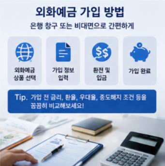 외화예금 달러예금 지금 가입할 때 체크할 것