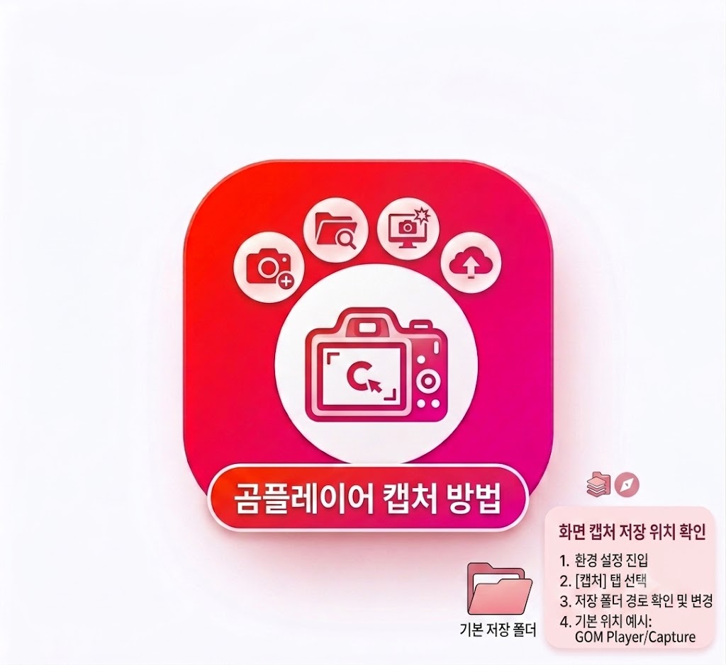 곰플레이어 캡처 방법과 화면 캡처 저장 위치 확인