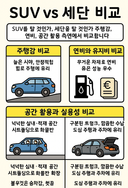 SUV vs 세단