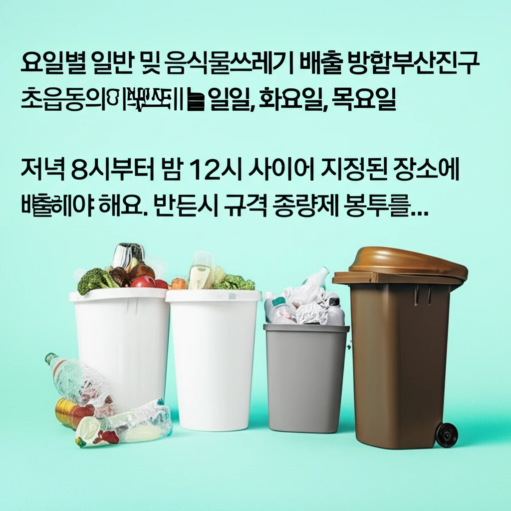 초읍동 주민이라면 필수! 일반·음식물..