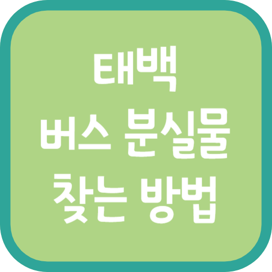 태백 버스 분실물 찾는 방법