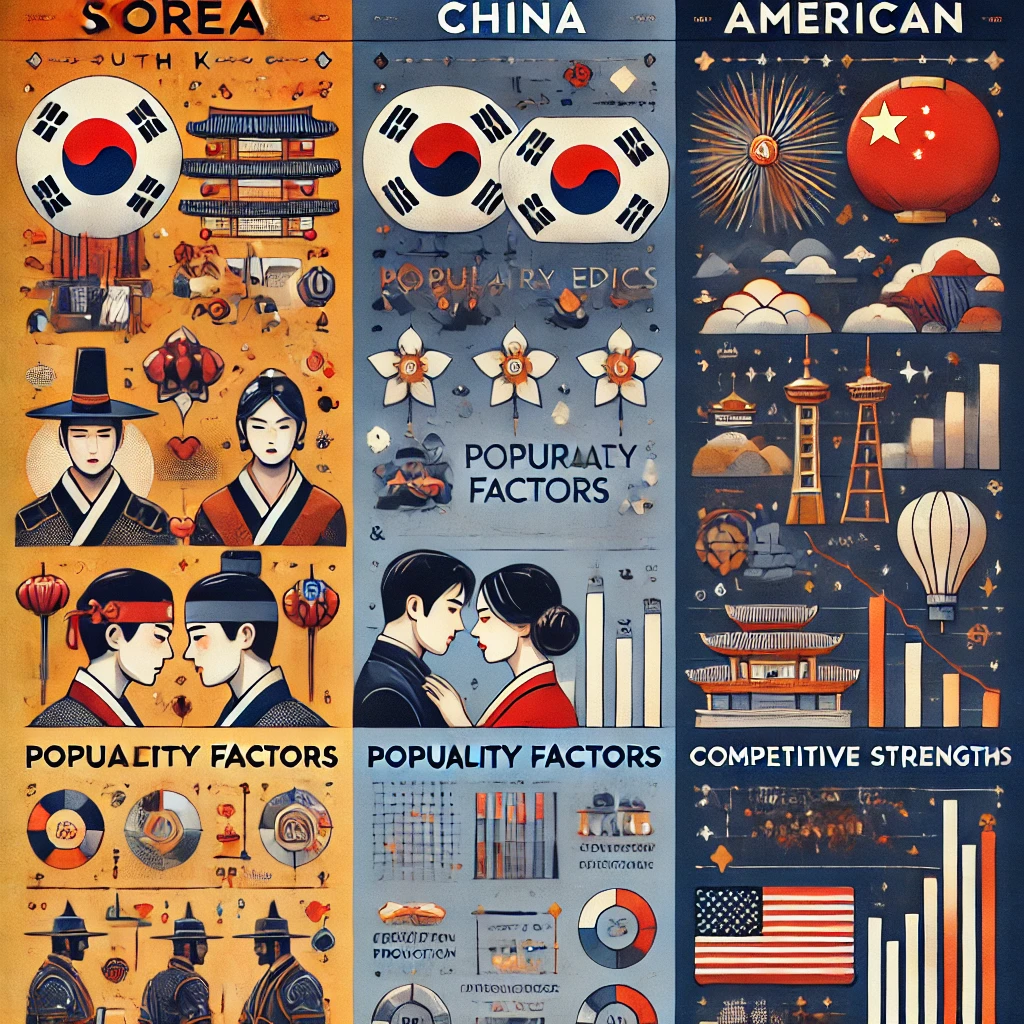 한국 중국 미국 드라마 트렌드 분석 인기 요인 경쟁력