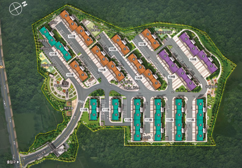 속초 영랑호 엘크루 라테라 단지 배치도