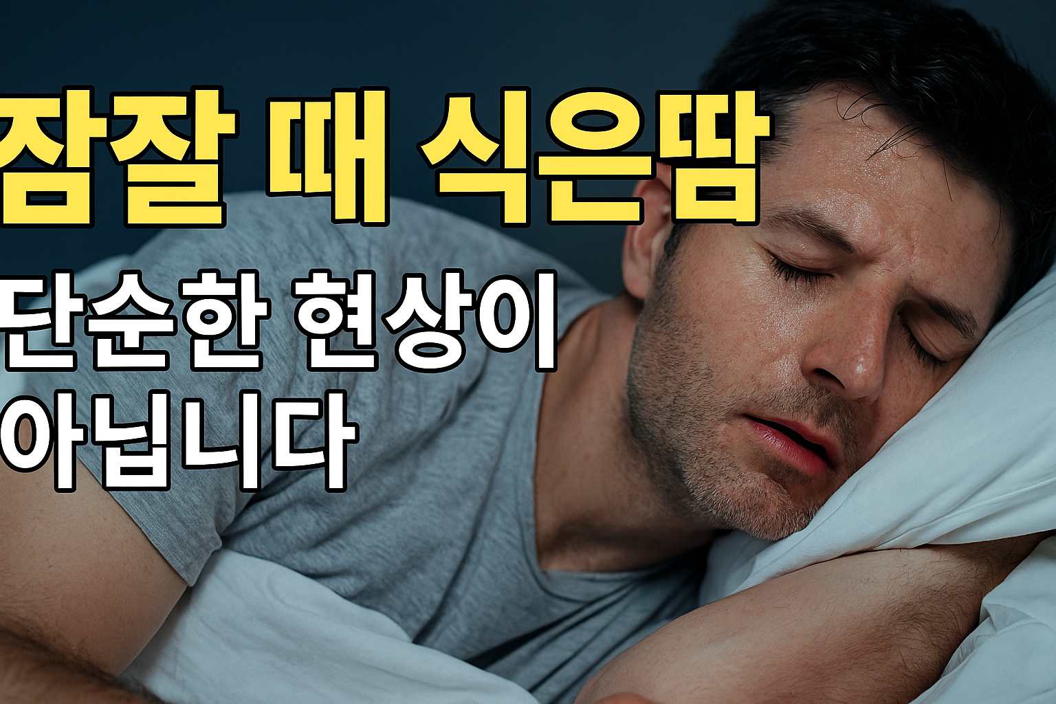 잠잘 때 식은 땀 단순한 현상이 아닙니다
