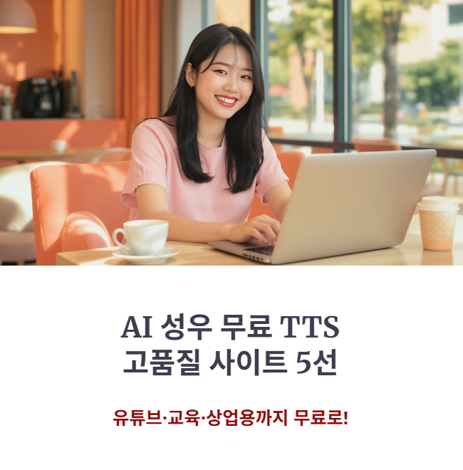 AI 성우 무료 TTS 사이트 BEST 5 (고음질/다운로드 지원)