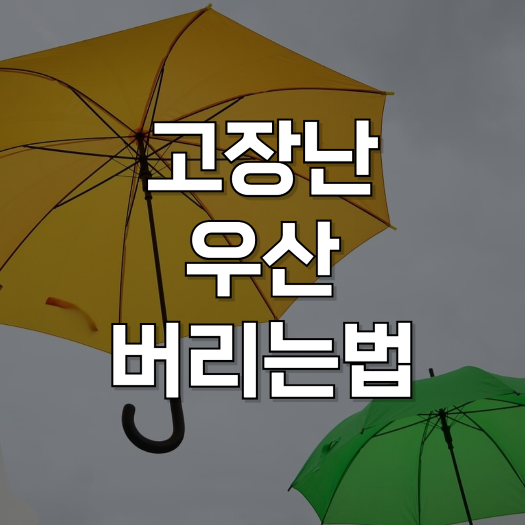 고장난 우산 버리는 법 : 우산 분리수거와 지역별 분리배출 가이드