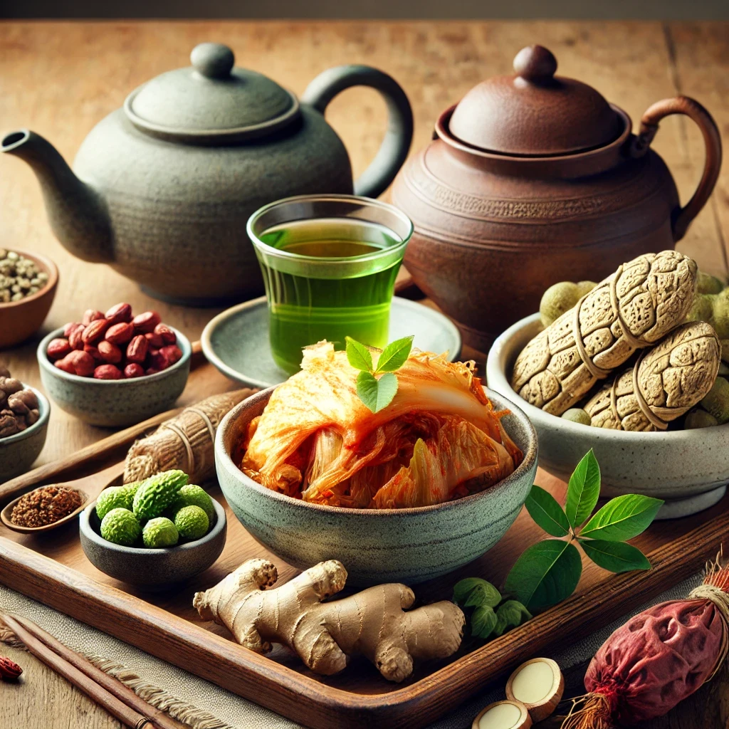 아시아의 건강음식 사진