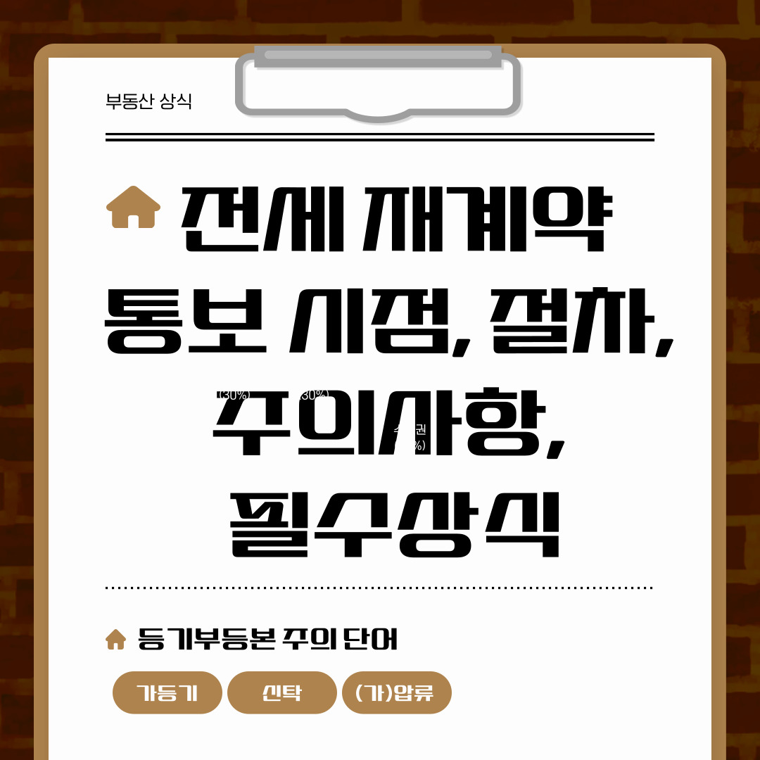 전세 재계약 통보 시점, 절차, 주의사항, 필수상식
