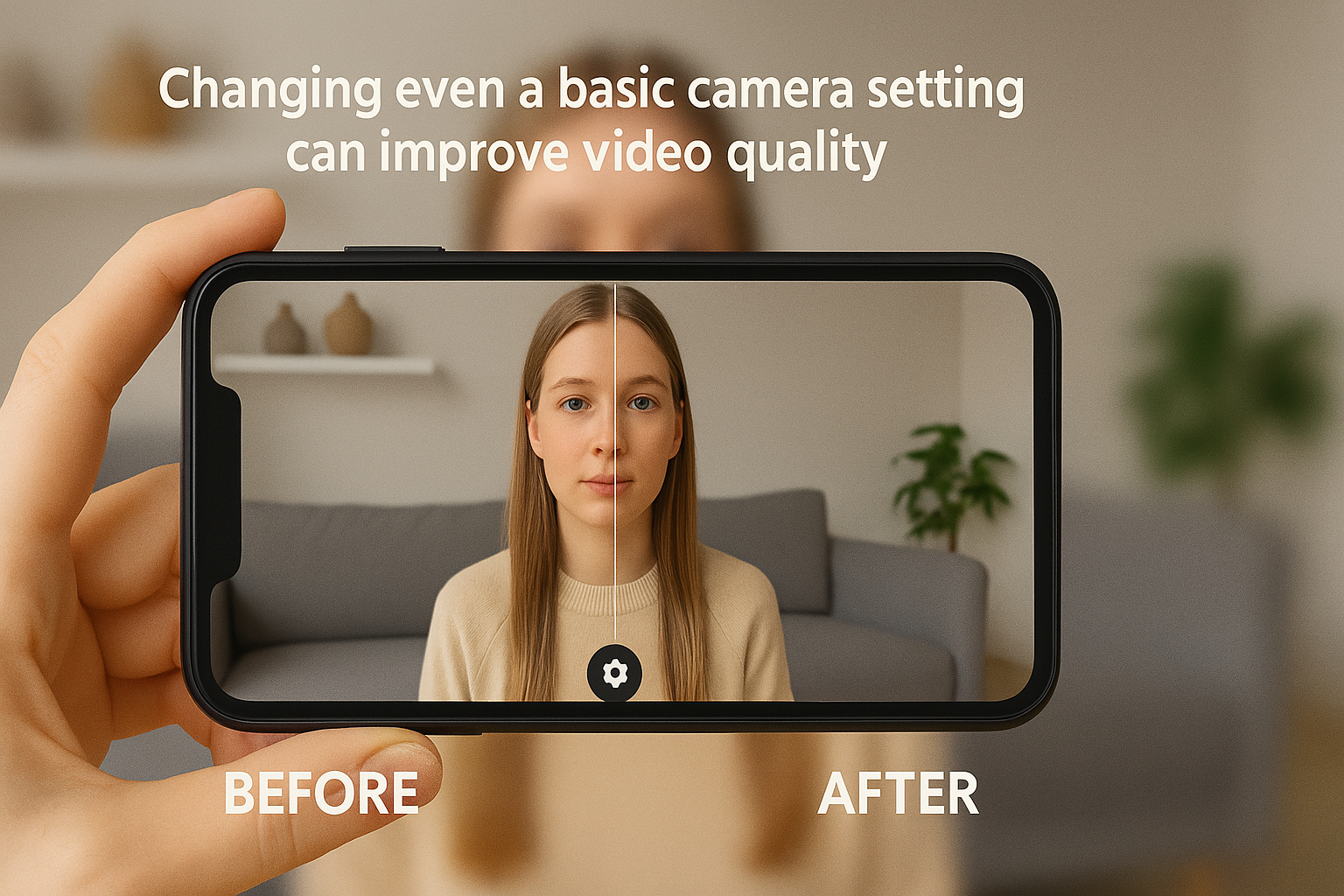 스마트폰카메라설정 전과 후(Ai 생성이미지)