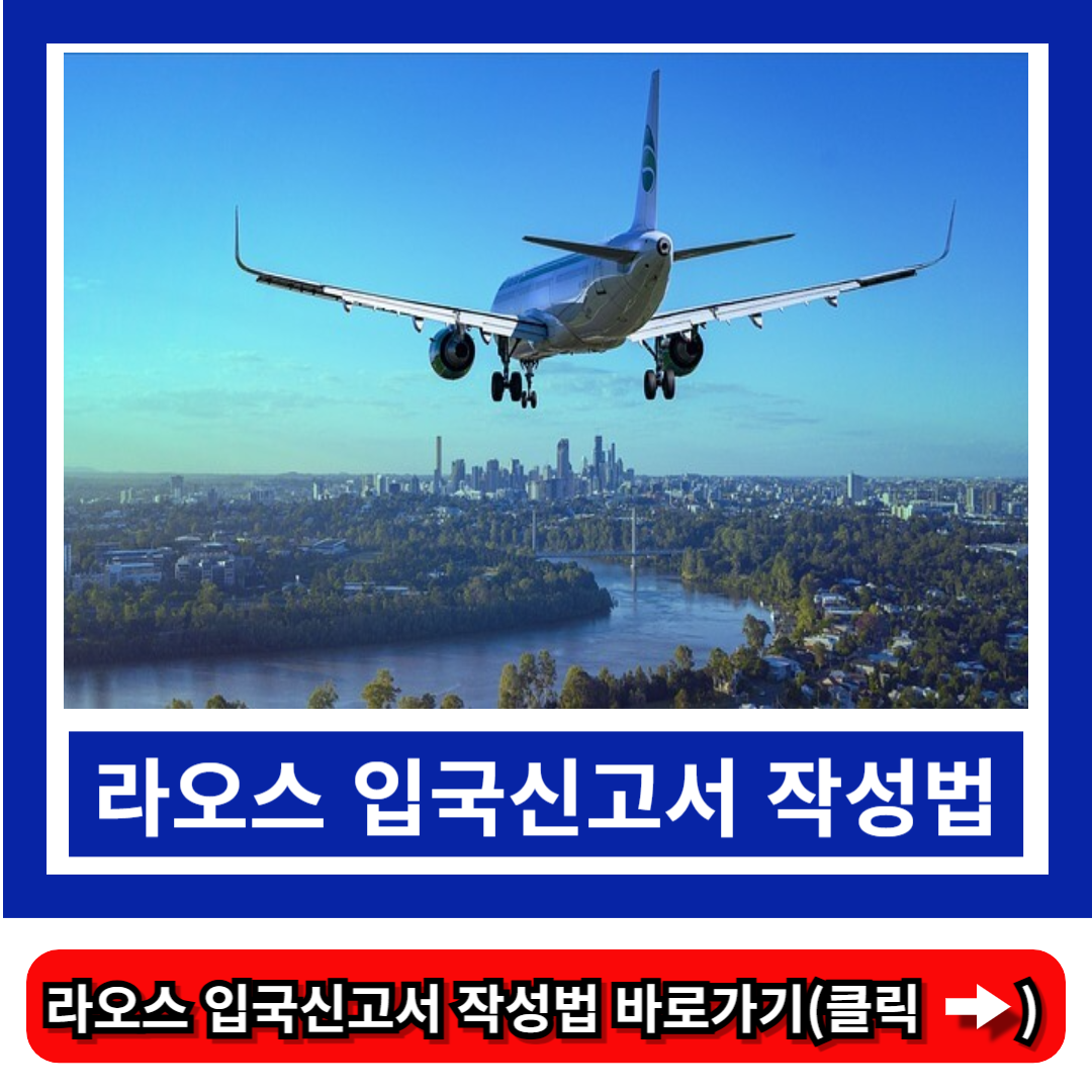 라오스 입국신고서 작성법
