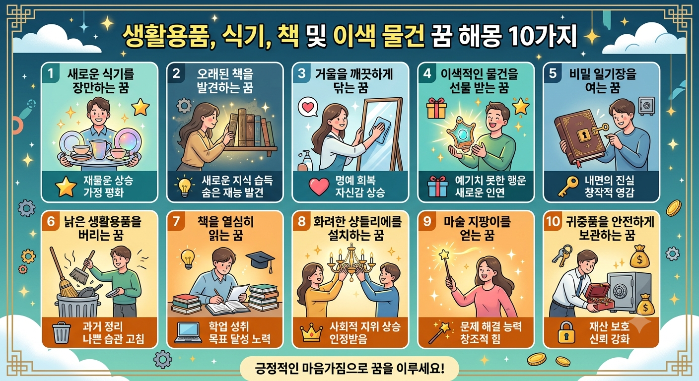 생활용품·식기·책·이색 물건 꿈 10가지