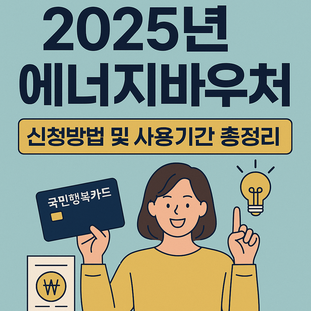몰라서 못 받는 혜택! 2025년 에너지 바우처 신청 방법 과 내 지원금 얼마