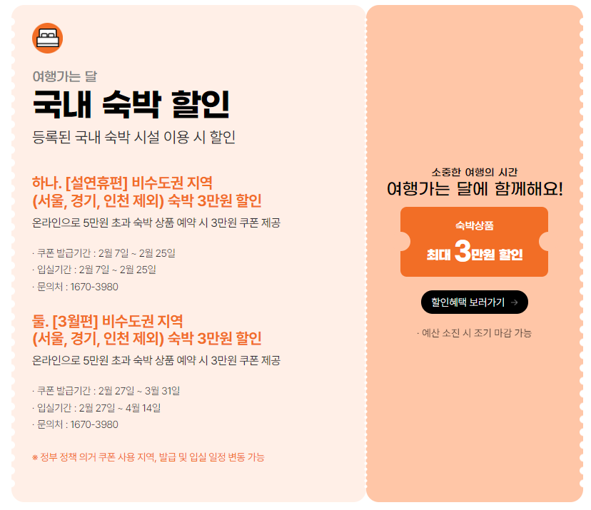 국내 숙박 할인