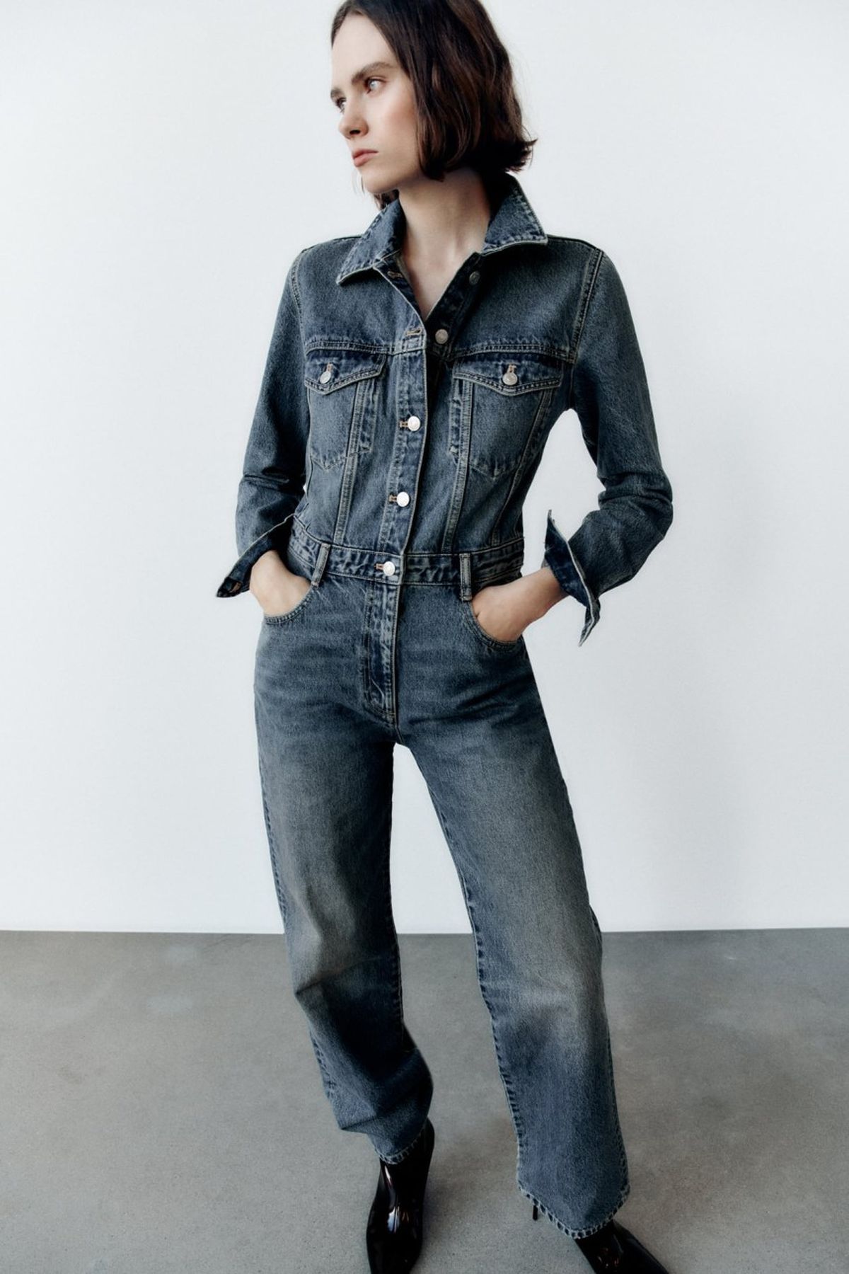 해외배송 ZARA 자라 데님 점프수트 8197 285