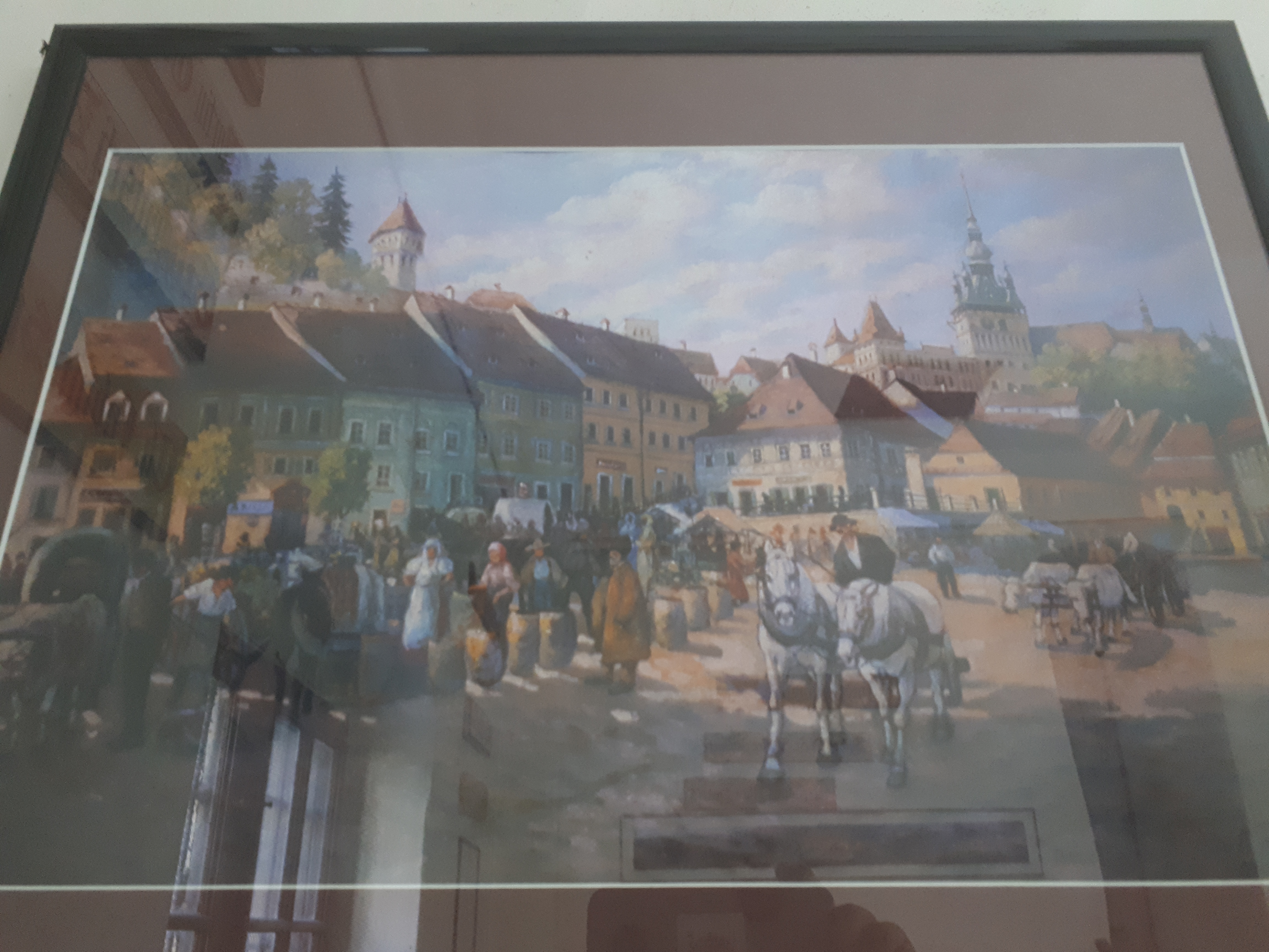 루마니아 시기쇼아라 시계탑 박물관에 전시된 옛 시기쇼아라의 모습