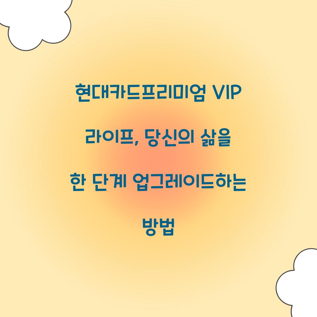 현대카드프리미엄 VIP 라이프