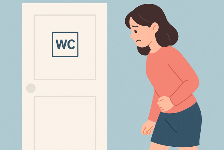 화장실가는 여성