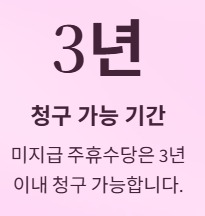 주휴수당 지급조건과 계산법 - 청구 가능 기간