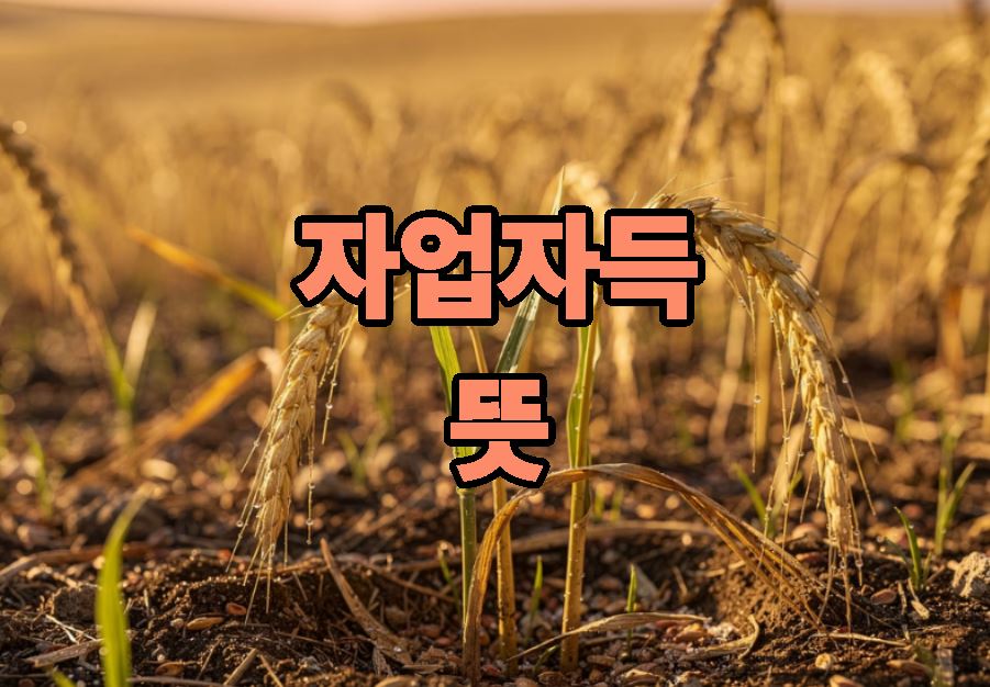 자업자득 뜻