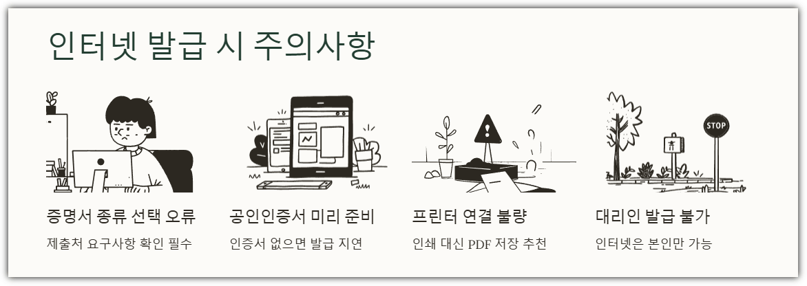 혼인관계증명서 인터넷 발급시 주의사항