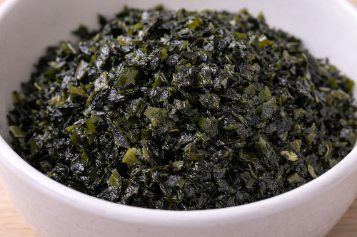 중기이유식 준비 미역 다진 사진