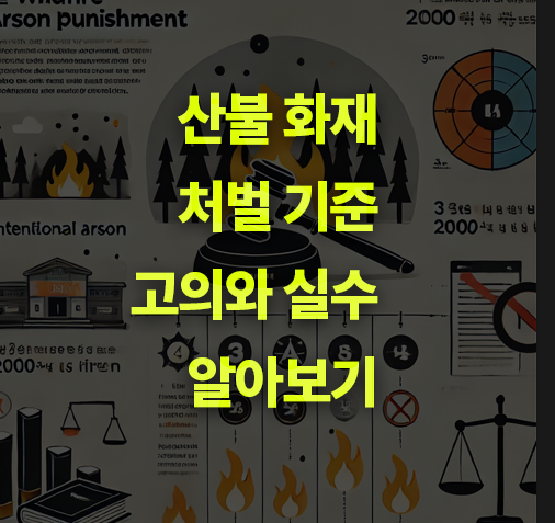 산불 화재 처벌 기준, 고의와 실수 경우 알아보자. 방화, 실화.