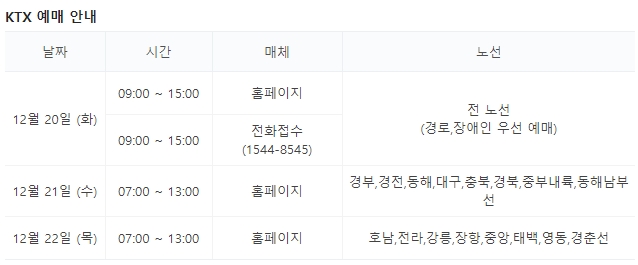 기차표예매